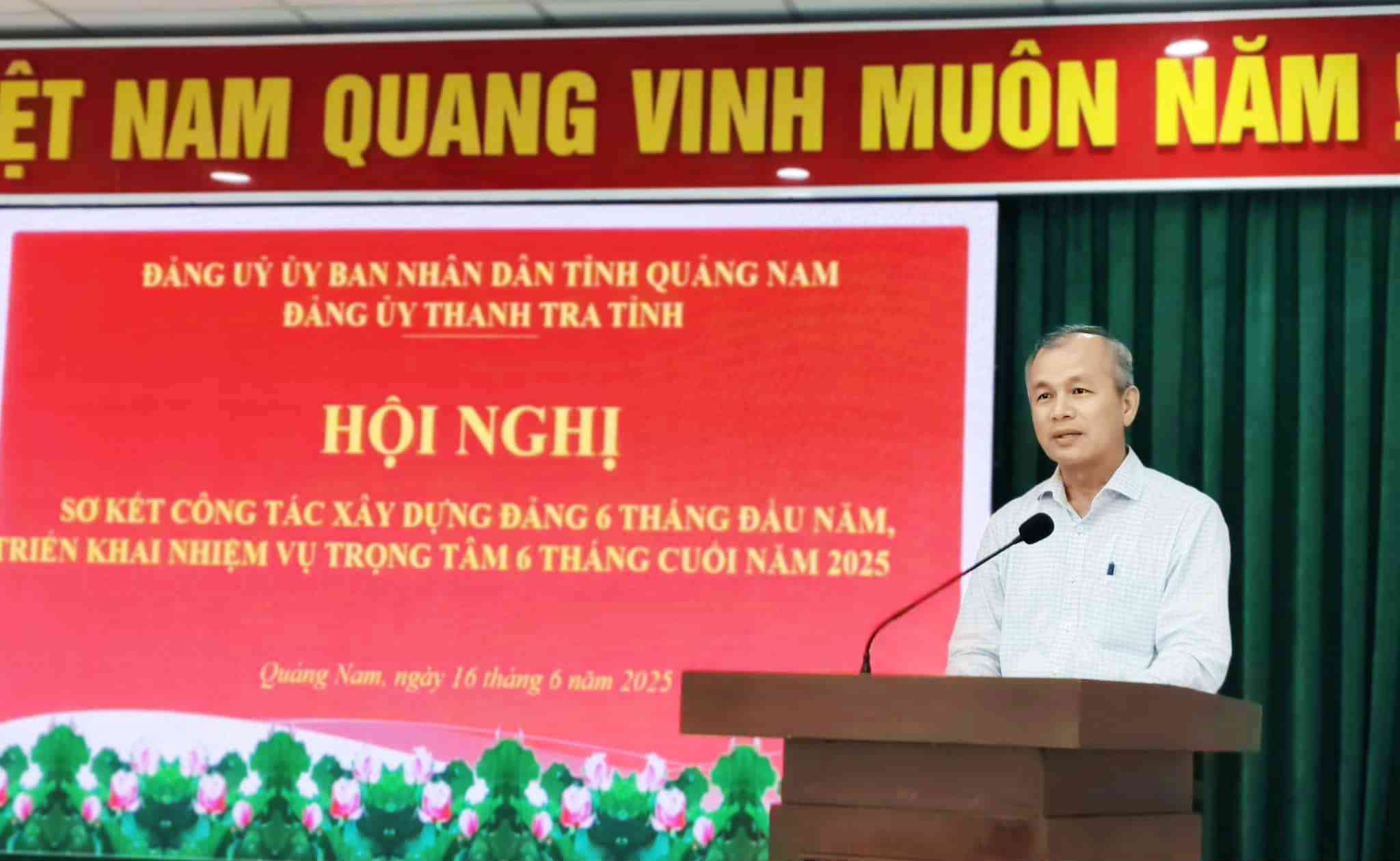 Đảng ủy Thanh tra tỉnh Quảng Nam sơ kết công tác xây dựng Đảng 6 tháng đầu năm